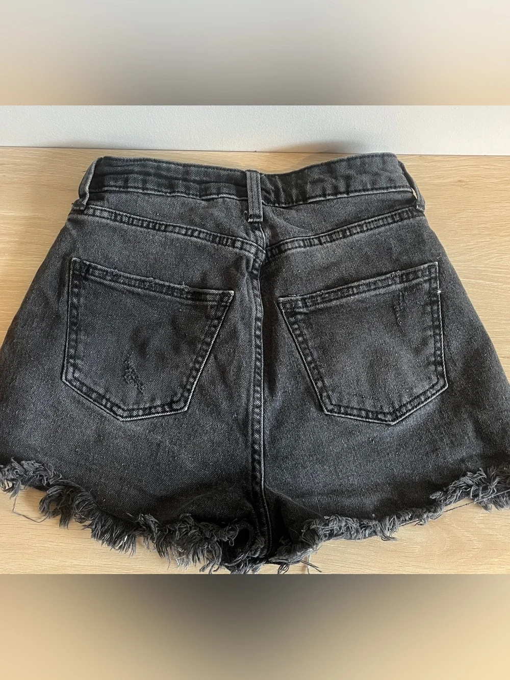 wild fable Black Distressed High-Rise Jean Shorts